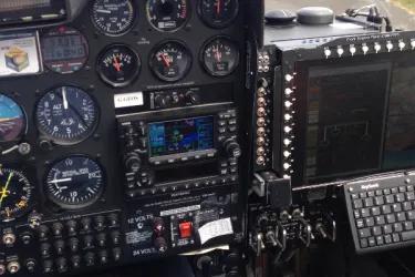 the front sceince panel in the observer position