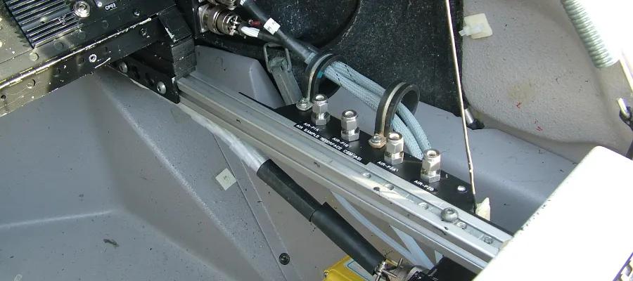 the air sanple interface panel in the rear cabin