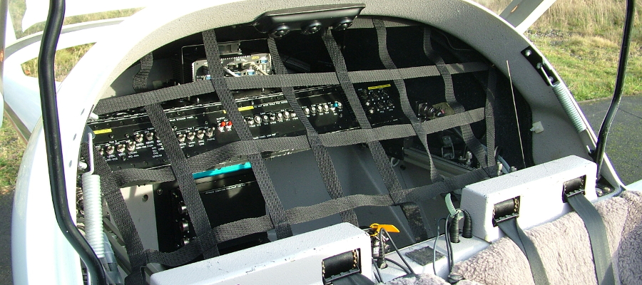 the rear cabin space of the ECO Dimona