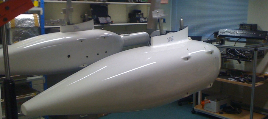 aircraft pods under work in labs